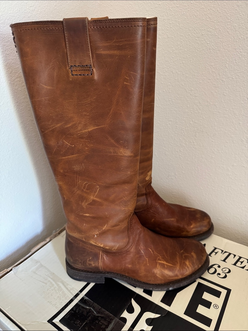 Frye Women's Jenna Inside Zip Boot Cognac 9